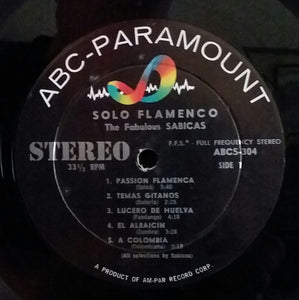 The Fabulous Sabicas* : Solo Flamenco (LP, Album, Moe)