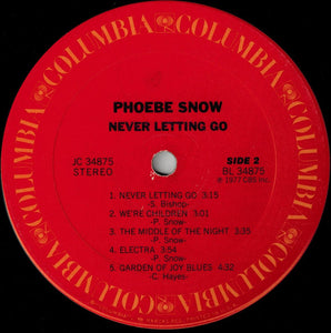 Phoebe Snow : Never Letting Go (LP, Album, San)