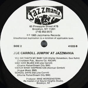 Joe Carroll : Jumpin' At Jazzmania (LP, RM)