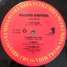 Laden Sie das Bild in den Galerie-Viewer, Paquito D&#39;Rivera : Explosion (LP, Album)
