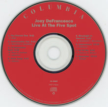 Load image into Gallery viewer, Joey DeFrancesco : Live At The 5 Spot (CD, Album)
