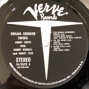 The Incredible Jimmy Smith* Featuring Kenny Burrell And Grady Tate : Organ Grinder Swing (LP, Album, MGM)