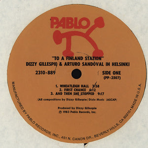 Dizzy Gillespie & Arturo Sandoval : To A Finland Station (LP, Album)