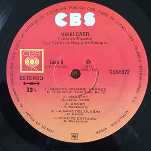 Vikki Carr : Vikki Carr En Español: Los Exitos De Hoy Y De Siempre (The Hits Of Today And Always) (LP, Album)