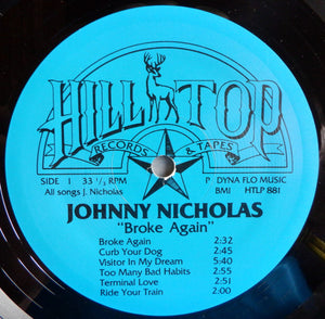 Johnny Nicholas : Broke Again (LP, Album)