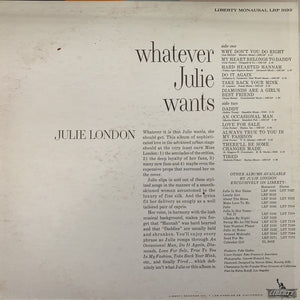 Julie London : Whatever Julie Wants (LP, Mono)