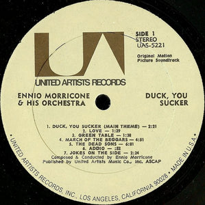 Ennio Morricone : Duck, You Sucker (Original Motion Picture Soundtrack) (LP, Album)