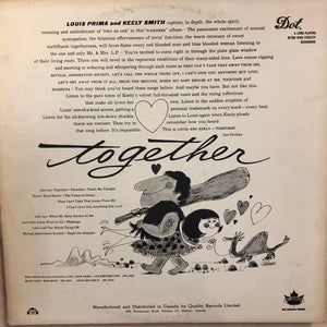Buy Louis Prima And Keely Smith* : Together (LP, Album, Mono) Online for a  great price – Record Town TX
