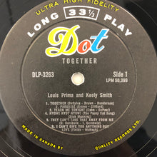 Louis Prima Keely Smith ~ Together ~ Dot Records Mono LP