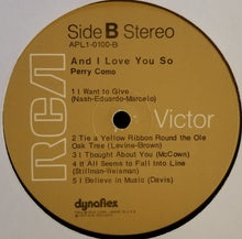 Load image into Gallery viewer, Perry Como : And I Love You So (LP, Album, RE)
