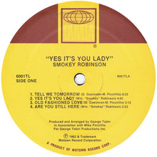 Load image into Gallery viewer, Smokey Robinson : Yes It&#39;s You Lady (LP, Album)
