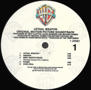 Eric Clapton, David Sanborn, Michael Kamen, Honeymoon Suite : Lethal Weapon Original Motion Picture Soundtrack (LP, Album, All)