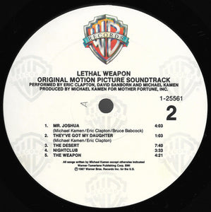 Eric Clapton, David Sanborn, Michael Kamen, Honeymoon Suite : Lethal Weapon Original Motion Picture Soundtrack (LP, Album, All)