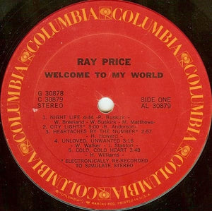 Ray Price : Welcome To My World (2xLP, Comp, Gat)