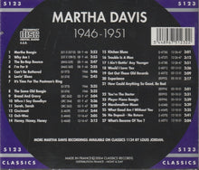 Laden Sie das Bild in den Galerie-Viewer, Martha Davis (2) : The Chronological Martha Davis 1946-1951 (CD, Comp)
