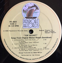 Laden Sie das Bild in den Galerie-Viewer, Val Kilmer : Songs From The Original Motion Picture Soundtrack Top Secret! (LP, Album)
