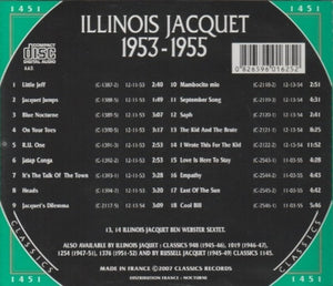 Illinois Jacquet : 1953-1955 (CD, Comp)