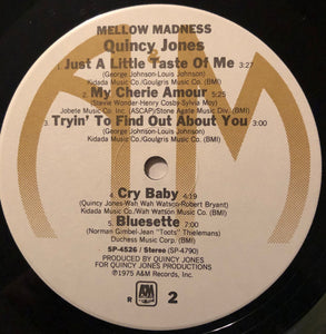 Quincy Jones : Mellow Madness (LP, Album, Ind)