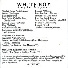 Charger l&#39;image dans la galerie, Augie Meyers : White Boy (CD, Album, RP)
