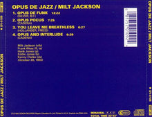 Load image into Gallery viewer, Milt Jackson : Opus De Jazz (CD, Album, Mono, RE, RM)
