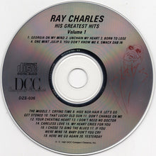 Load image into Gallery viewer, Ray Charles : His Greatest Hits Vol. 1 (CD, Comp)
