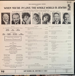 Bob Booker & George Foster : When You're In Love The Whole World Is Jewish (LP)