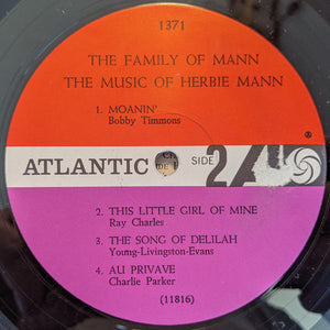The Family Of Mann : The Music Of Herbie Mann (LP, Album, Mono)