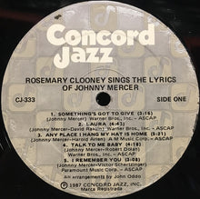 Load image into Gallery viewer, Rosemary Clooney : Rosemary Clooney Sings The Lyrics Of Johnny Mercer (LP, Album, Gat)
