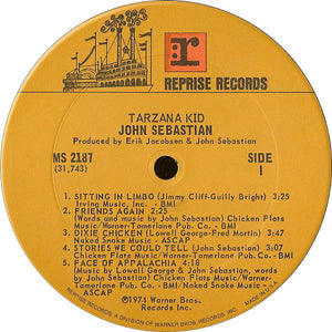 John Sebastian : Tarzana Kid (LP, Album, Pit)