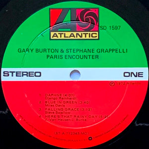 Gary Burton & Stephane Grappelli* : Paris Encounter (LP, Album, RP, Mon)