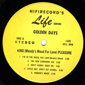 King Pleasure : Golden Days (LP, Album, RE)