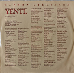 Barbra Streisand : Yentl - Original Motion Picture Soundtrack (LP, Album, Pit)