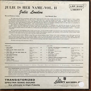 Julie London : Julie Is Her Name (Volume Two) (LP, Album, Mono, Hol)