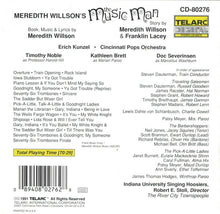 Laden Sie das Bild in den Galerie-Viewer, Meredith Willson -  Erich Kunzel, Cincinnati Pops Orchestra : Meredith Willson&#39;s The Music Man (CD, Album)
