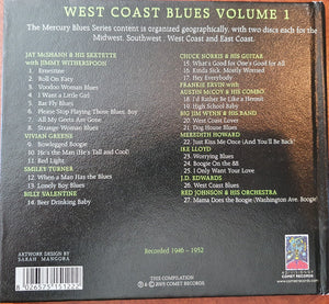 Various : The Mercury Blues Story - West Coast Blues Volume 1 (CD)