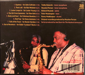 Teddy Edwards, Houston Person : Horn To Horn (CD, Album, RE)