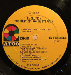 Iron Butterfly : The Best Of Iron Butterfly Evolution (LP, Comp, RI)