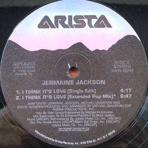 Jermaine Jackson : I Think It's Love (12")