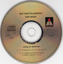 Charger l&#39;image dans la galerie, Beethoven*, Sylvia McNair, Will Quadflieg, New York Philharmonic Orchestra*, Masur* : Symphony No. 5 / Egmont (CD, Club, RE)
