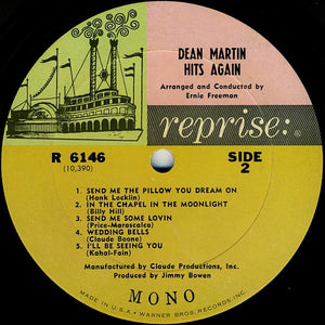 Dean Martin : Dean Martin Hits Again (LP, Album, Mono)