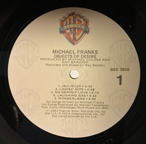 Michael Franks : Objects Of Desire (LP, Album, Jac)