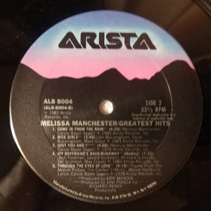 Melissa Manchester : Greatest Hits (LP, Comp, Club, Car)