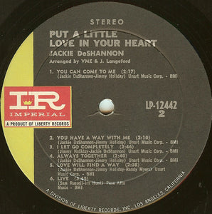 Jackie DeShannon : Put A Little Love In Your Heart (LP, Album, Res)