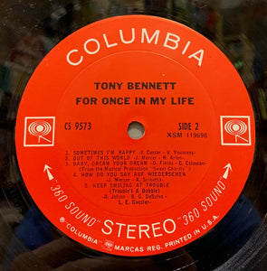 Tony Bennett : For Once In My Life (LP, Album, Ter)