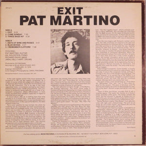 Pat Martino : Exit (LP, Album, PRC)