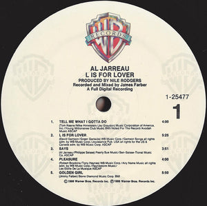 Al Jarreau : L Is For Lover (LP, Album, All)
