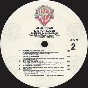 Al Jarreau : L Is For Lover (LP, Album, All)