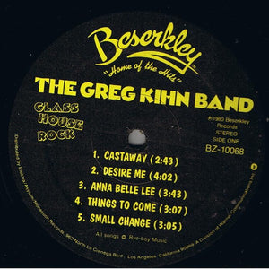 Greg Kihn Band : Glass House Rock (LP)