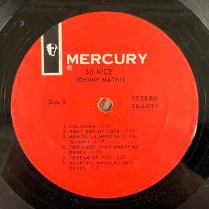Johnny Mathis : So Nice (LP, Album, Ter)