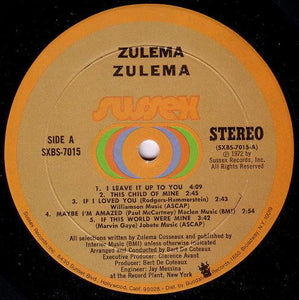 Zulema : Zulema (LP, Album, Gat)